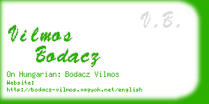 vilmos bodacz business card